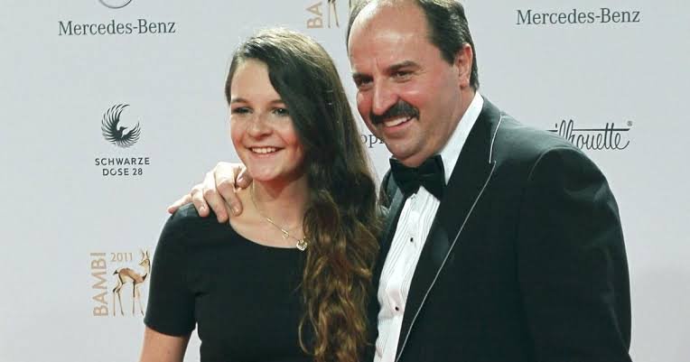 Jennifer Lafer mit Vater Johann Lafer beim Bambi 2011 in Wiesbaden