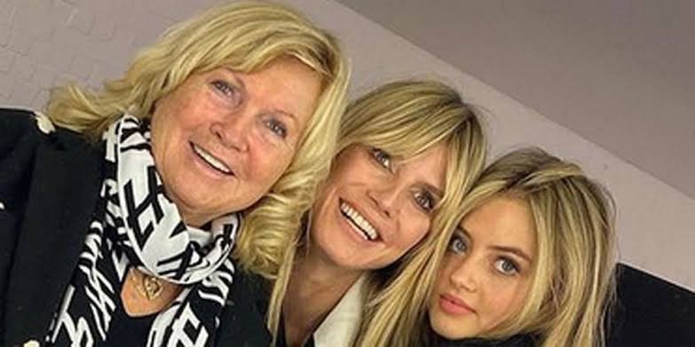 Erna Klum, Tochter Heidi Klum und Enkelin Leni Klum lächeln gemeinsam in die Kamera